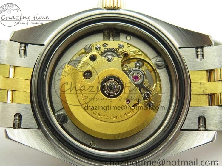 MiroTime 0311 Supportive DateJust 28mm Wrapped SS YG Best Edition Gold Dial Crystal Markers on Wrapped SS YG Bracelet ETA 3344